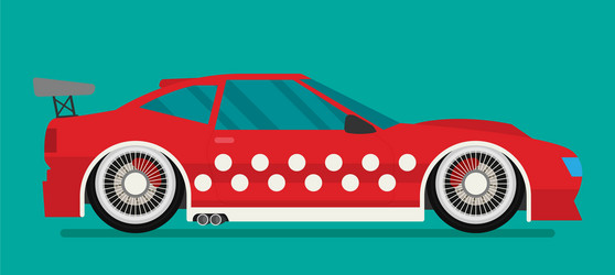 Flat racing car eps 10 vector