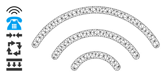 mesh network wi-fi source icon vector image