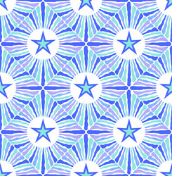 seamless pattern with bold stars and rays vector image