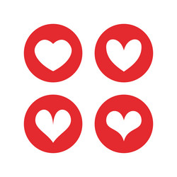 Set of heart icon love symbol sign vector