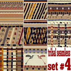 set of seamless patterns with dinosaurs vector image