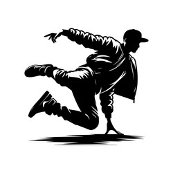 x-default stylish breakdancer toprock lean vector image