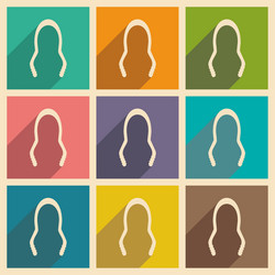 flat with shadow concept and mobile application vector image