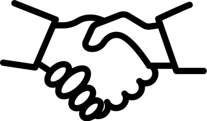 Handshake line icon Royalty Free Vector Image - VectorStock