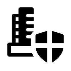 security measures enabled around the building vector image
