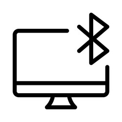 wireless connections through bluetooth on desktop vector