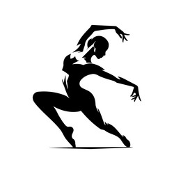 x-default dynamic dance silhouette pose vector image