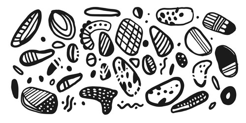 a set different elements in doodle style vector image