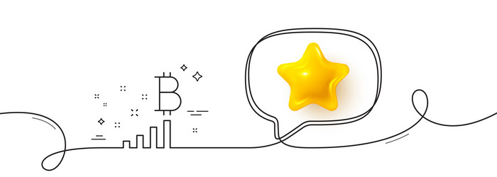 bitcoin graph line icon cryptocurrency analytics vector image