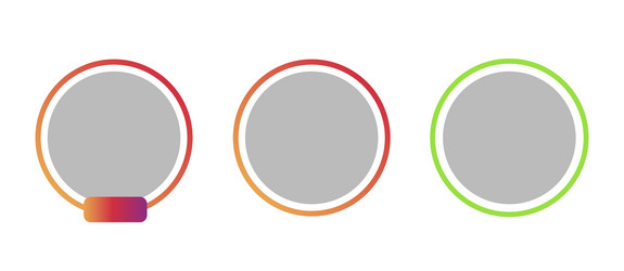 blank avatar round frame set vector