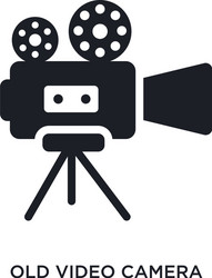 old video camera isolated icon simple element vector image