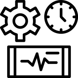 quick pulse linear style icon design vector image