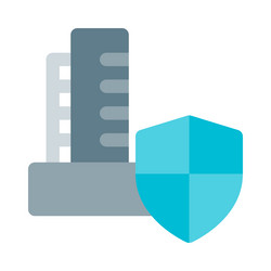 security measures enabled around the building vector image