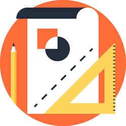 sketching flat web icon vector image