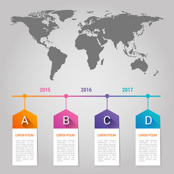 World Map Pointer Marks Set vector image