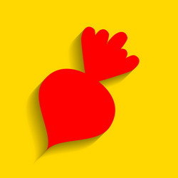 beet simple sign red icon with soft vector image