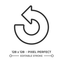 counter clockwise arrow linear icon vector image