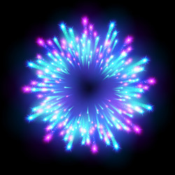 Festive patterned firework bursting in various vector