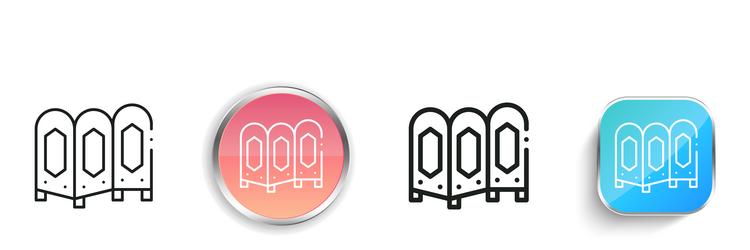 folding screen icon thin linear regular vector image