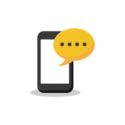 message icon in flat style isolated on white vector image