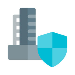 security measures enabled around the building vector image