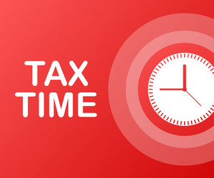 Tax time design deadline planning vector