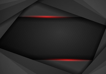 abstract black with red frame template layout vector image