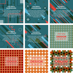 abstract geometric pattern with lines rhombuses vector image
