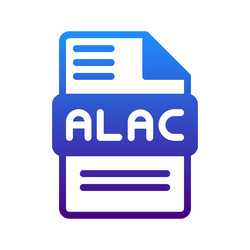 alac artistic representation of audio file format vector image
