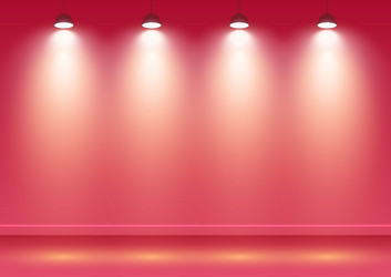 display background with spotlights shining down vector image