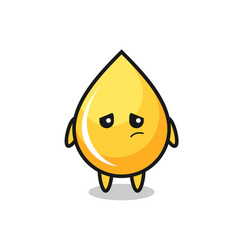 lazy gesture honey drop cartoon character vector image