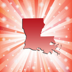 Louisiana State Red Stars Vector Image