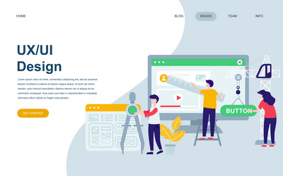 modern flat web page design template of ux ui vector image