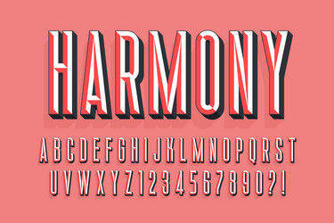 original characters design chisel alphabet style vector image