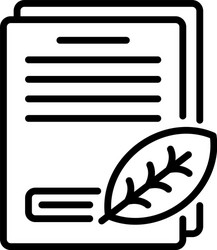 robot farm documents icon outline style vector image
