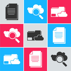 set document search cloud computing vector image