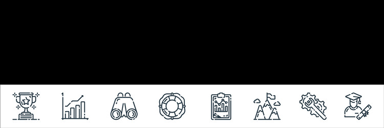 startup line icons linear set quality vector image
