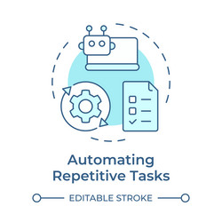 automating repetitive tasks soft blue concept icon vector image