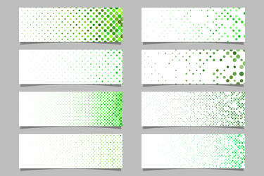 circle pattern banner background set - modern vector image