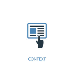 context concept 2 colored icon simple blue vector image