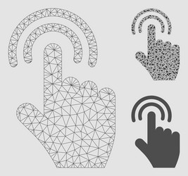 double tap mesh network model and triangle vector image