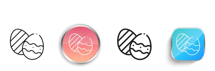 easter day icon thin linear regular and button vector image