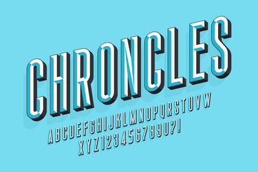 original characters design chisel alphabet style vector image
