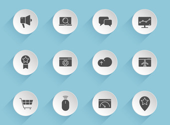 seo icons vector image