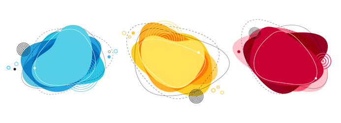set abstract modern graphic elements gradient vector image
