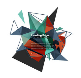 triangular design abstract background landing vector image