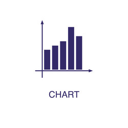chart element in flat simple style on white vector image