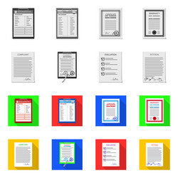 design of form and document icon set vector image