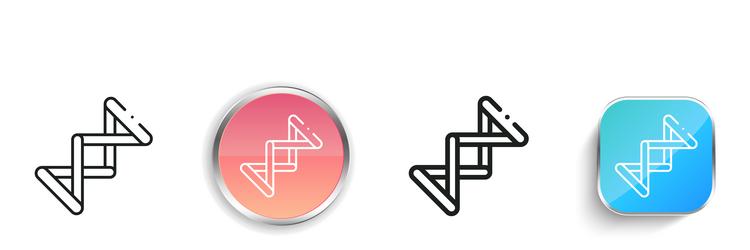 folk icon thin linear regular and button style vector image
