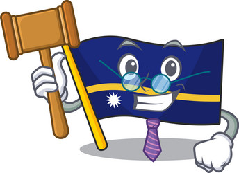 professional judge flag nauru scroll presented vector image